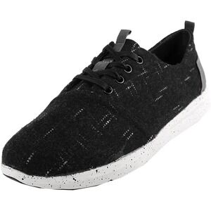 Toms Del Rey Black Dotted Wool Oxford